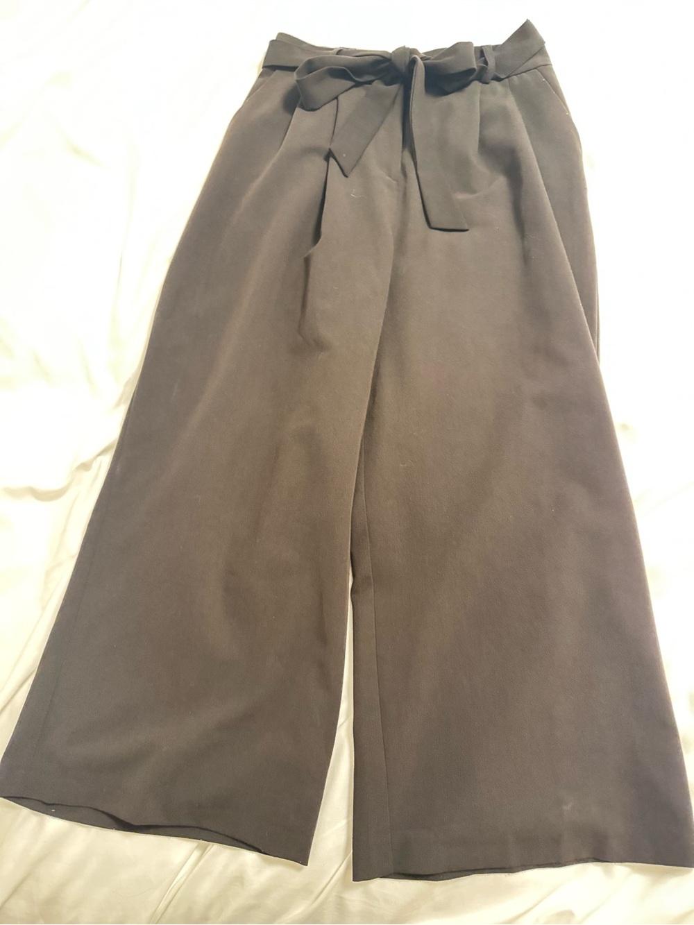 ASOS Black High-Waist Wide Leg Trousers